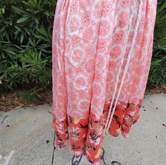 peter Som Coral  Silk Dress  👗Size large - Picture 3 of 5